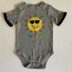 Garanimals Fun Lift-up-Flap Smiling Sun Face Made you Smile Bodysuit Size 12 M